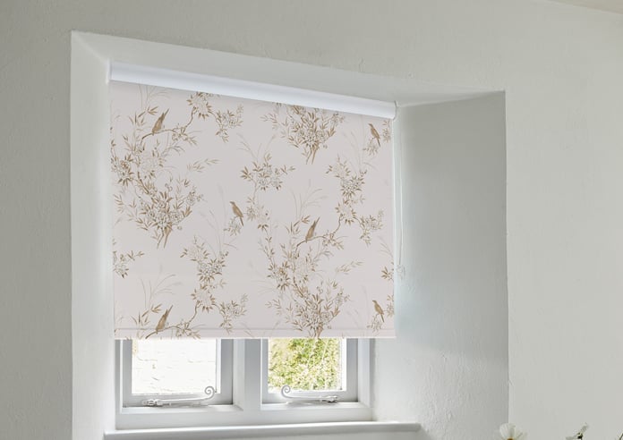 Shabby Chic by Rachel Ashwell Bird Chinoiserie (Blackout), Pink Tan - Twist&Fit Roller Blind - Image 5